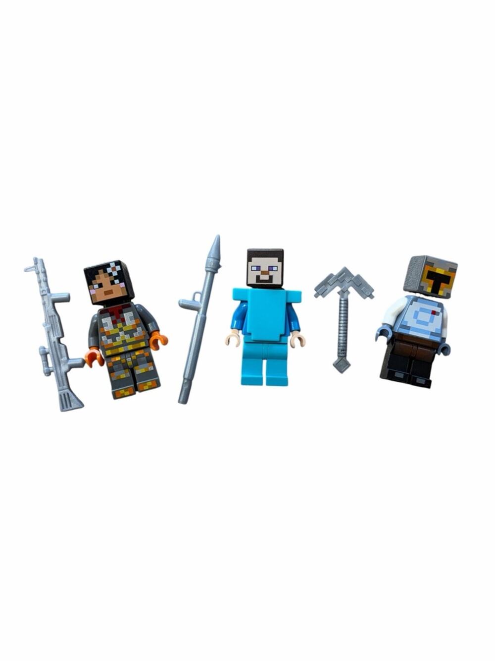 LEGO Minecraft Blue Steve and Adventure Minifigure Set of 3